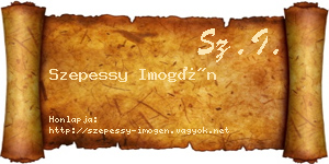 Szepessy Imogén névjegykártya